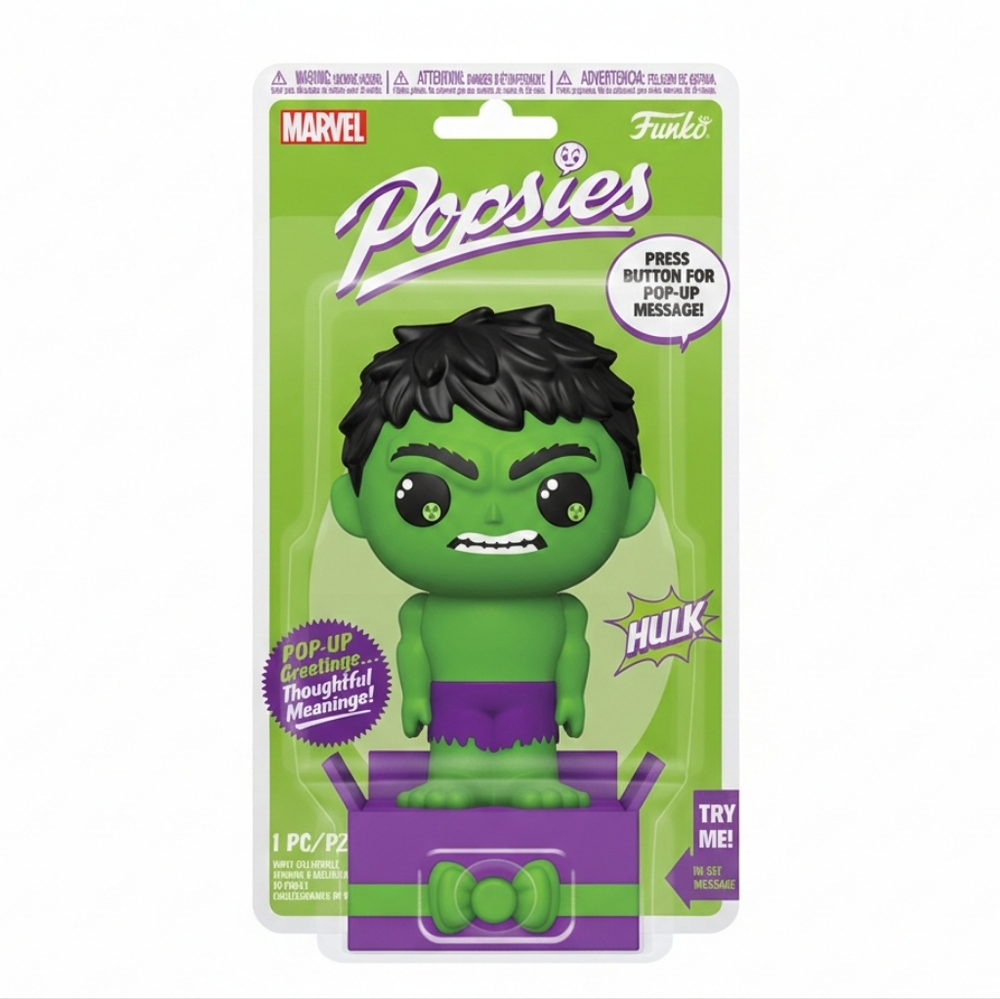 NIB Marvel Funko Popsies Incredible Hulk Pop-Up Greeting Collectible